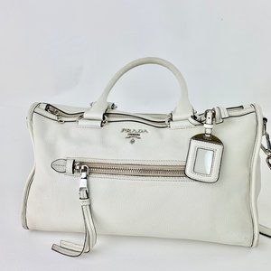 Prada Convertible Satchel Vitello Phenix L…